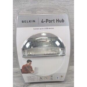 Belkin USB 4-Port Hub F5U021v for Gaming Keyboard, Desktops, Printers, Mouse New